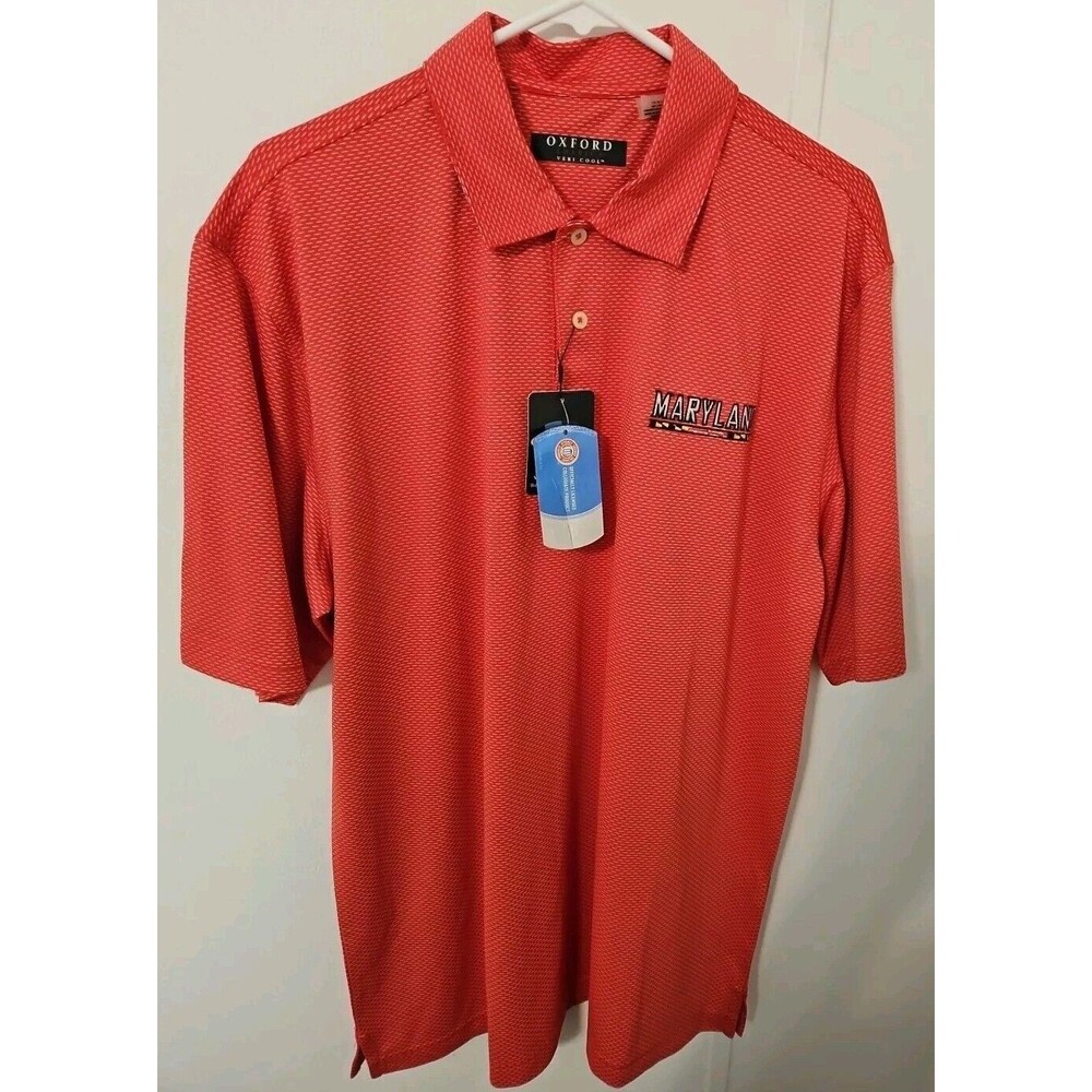 NCAA Maryland Oxford America Polo Size L Men's
